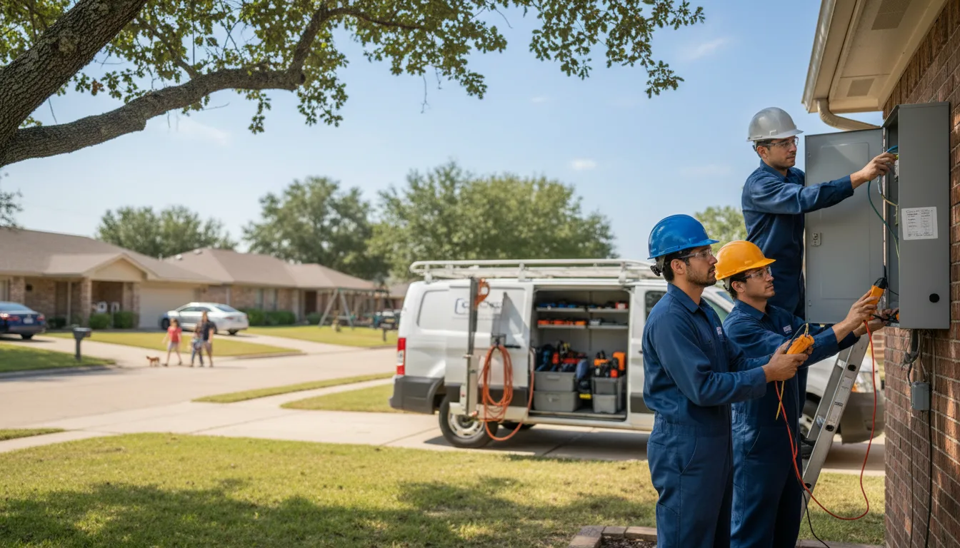 Certified electrician providing emergency electrical services in Mccrory, AR